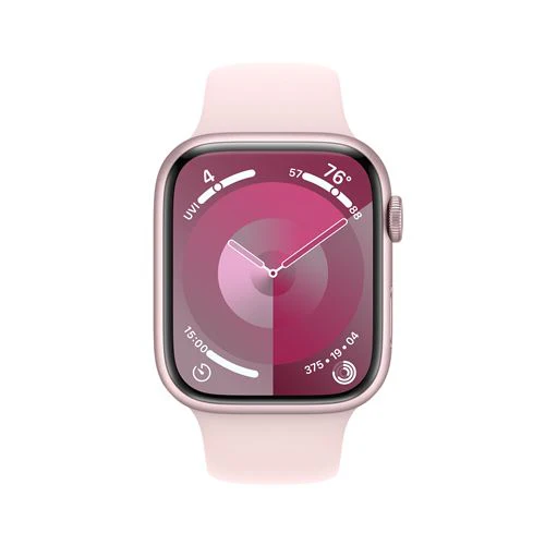 Apple Watch Series 9 GPS 45mm - Cellular - Alumínio Rosa | Bracelete Desportiva Rosa Claro - S/M - Image 2
