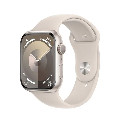 Apple Watch Series 9 GPS 45mm - Alumínio Luz das estrelas | Bracelete Desportiva Luz das estrelas - M/L