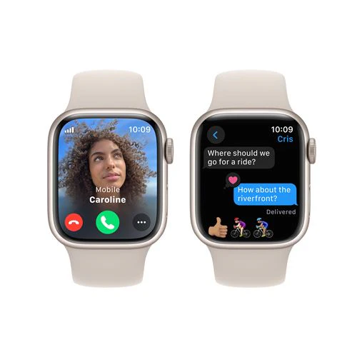 Apple Watch Series 9 GPS 41mm - Cellular - Alumínio Luz das estrelas | Bracelete Desportiva Luz das estrelas - S/M - Image 3