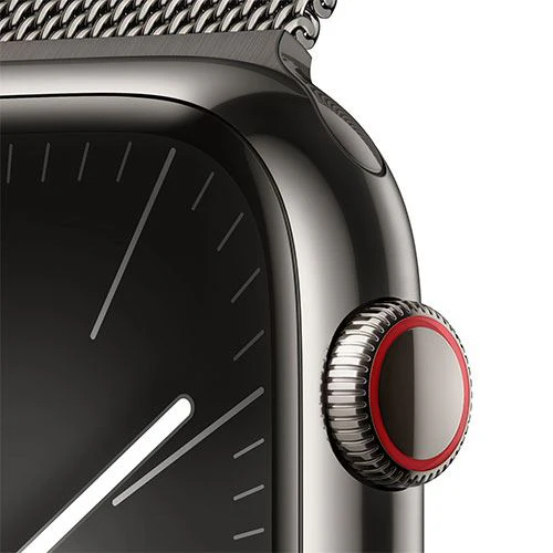 Apple Watch Series 9 GPS 45mm - Cellular - Aço Inoxidável Grafite | Bracelete Milanese Loop Grafite - Image 5