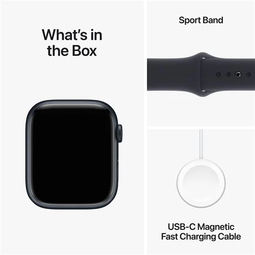 Apple Watch Series 9 GPS 45mm - Cellular - Alumínio Meia-noite | Bracelete Desportiva Meia-noite - S/M - Image 6