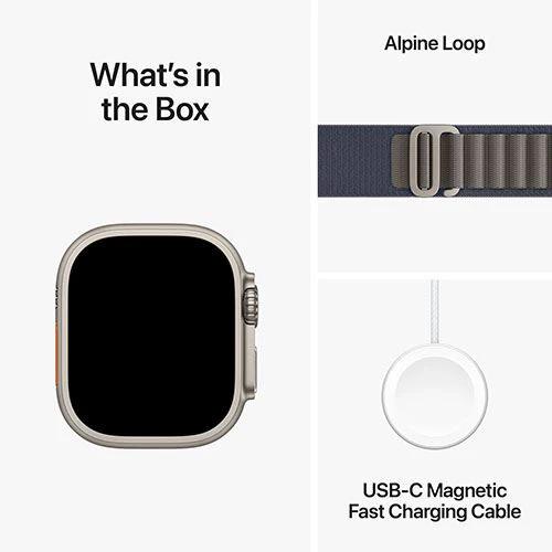 Apple Watch Ultra 2 GPS 49mm - Cellular - Titânio | Bracelete Loop Alpine - Azul - S - Image 4