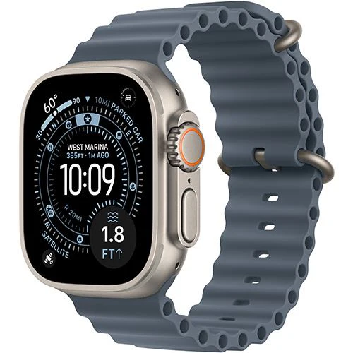 Apple Watch Ultra 3 Cellular - 49mm - Titânio natural | Band - Azul-âncora