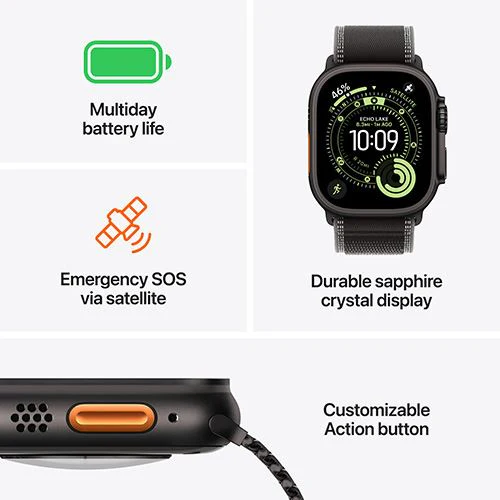 Apple Watch Ultra 3 Cellular - 49mm - Titânio natural | Loop - Azul/azul-vivo - M/L - Image 3