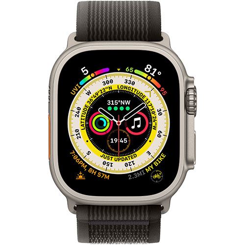 Apple Watch Ultra GPS 49mm - Cellular - Titânio Natural | Bracelete Black/Gray Trail Loop - S/M - Image 2