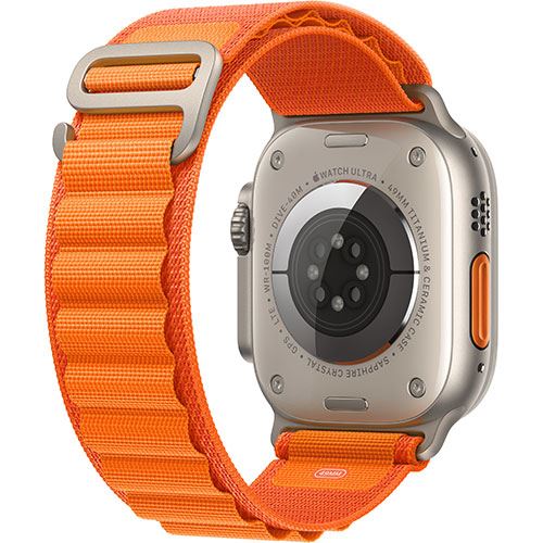 Apple Watch Ultra GPS 49mm - Cellular - Titânio Natural | Bracelete Orange Alpine Loop - Medium - Image 3