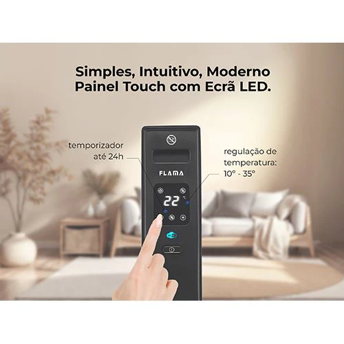 Aquecedor Convector Smart Flama 2391FL com WI-FI | 2000W - Preto - Image 9