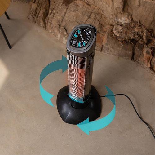 Aquecedor de Exteriores Cecotec ReadyWarm 1000 Power Tower 1000W - Preto - Image 6
