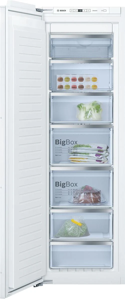 Arca Congeladora Vertical Encastrável Bosch GIN81AEF0 | 177,2x55,8x54,5 cm | 212 L | F | Branco