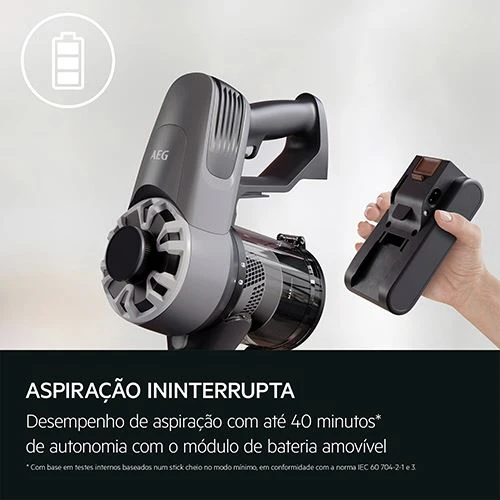 Aspirador Vertical AEG AP31CB21TG | 0.5 L | 21.6 V | Cinzento e Preto - Image 3