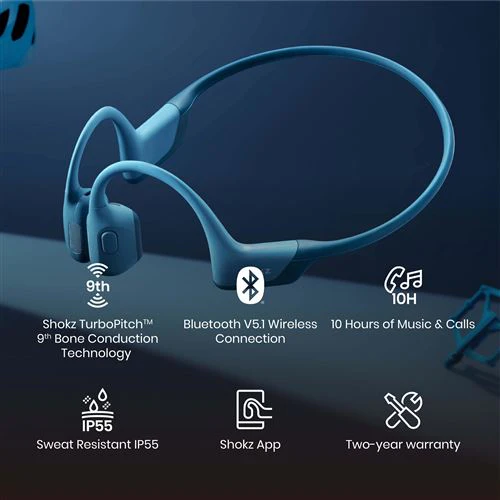 Auriculares Desportivos Bluetooth Shokz Open Run Pro - Azul - Image 2