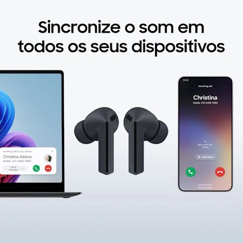 Auriculares True Wireless Bluetooth ANC Samsung Galaxy Buds3 FE - Preto - Image 10