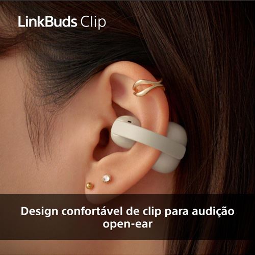 Auriculares True Wireless Bluetooth Sony LinkBuds Clip WF-LC900B - Preto - Image 3