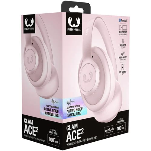Auscultadores Active Noise Cancelling Bluetooth Fresh 'n Rebel Clam Ace 2 - Pastel Pink - Image 10