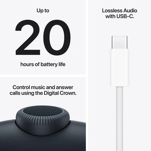 Auscultadores Bluetooth Noise Cancelling Apple AirPods Max 2 - 2026 - Meia-noite - Image 7