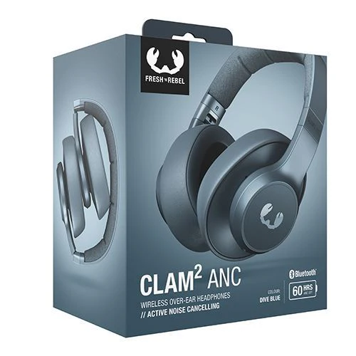 Auscultadores Noise Cancelling Bluetooth Fresh ´N Rebel Clam 2 - Dive Blue - Image 5