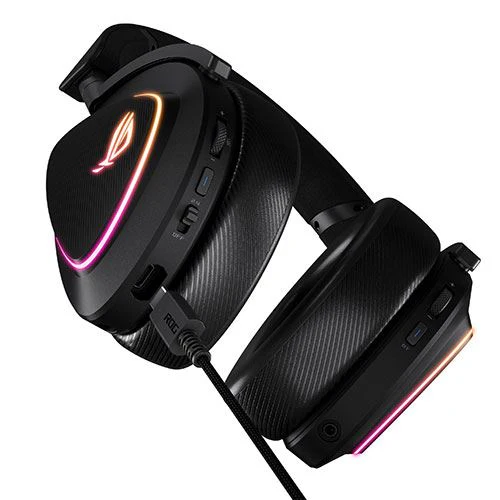 Auscultadores Gaming Wireless/Bluetooth Asus Delta II RGB - Preto - Image 4