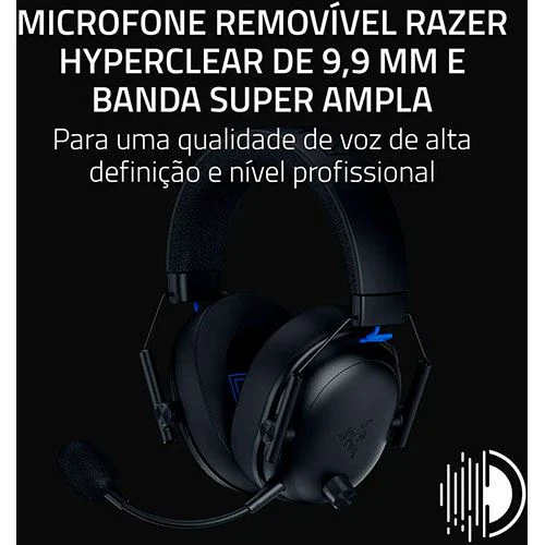 Auscultadores Gaming Wireless Razer BlackShark V3 para PlayStation - Preto - Image 7