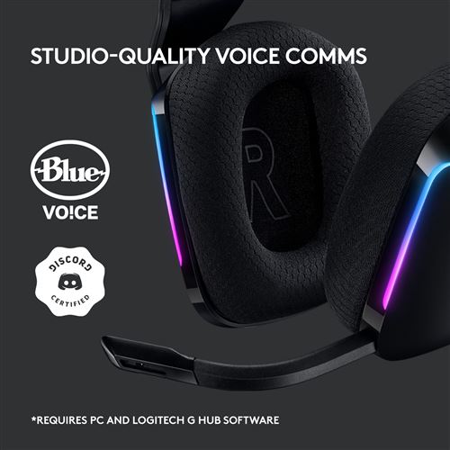 Auscultadores Gaming Wireless Logitech G733 Lightspeed RGB - Preto - Image 9