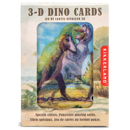 Baralho Cartas 3D Dinosaur - Kikkerland