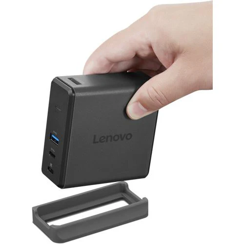 Base Carregamento (Dock Station) GaN Lenovo 5 em 1 - 65W - Preto - Image 10