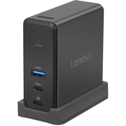 Base Carregamento (Dock Station) GaN Lenovo 5 em 1 - 65W - Preto - Image 13