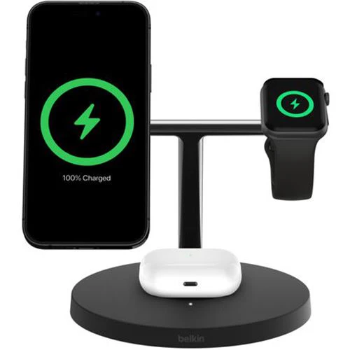 Base de Carregamento Wireless QI2 3 em 1 com MagSafe Belkin BOOST↑CHARGE Pro™ - Preta - Image 5