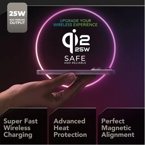 Base de Carregamento Wireless QI2 Cellularline Mag Duo 2 em 1 - Branco - Image 4