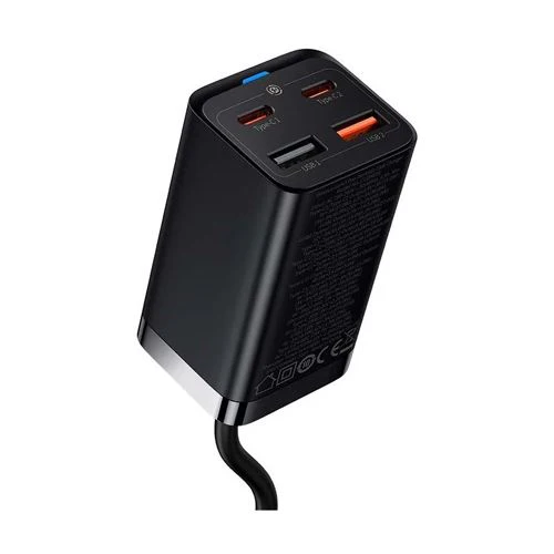 Carregador Gan3 Pro Fast Charging 2x USB +2x USB- C Baseus 65W - Preto - Image 3