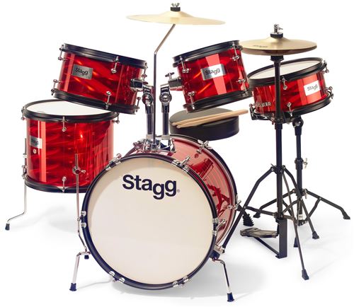 Bateria Júnior Stagg 5 Peças - Vermelho