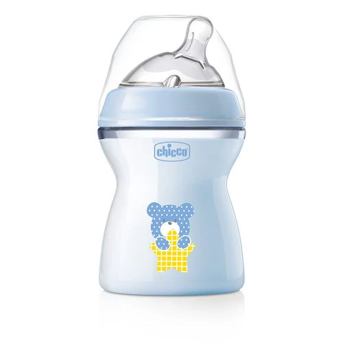 Biberão Natural Feeling 250ml +2 Meses - Azul - Chicco