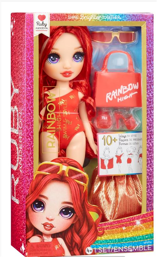 Boneca Rainbow High Swim & Style Fashion Doll: Ruby | Red - MGA Entertainment