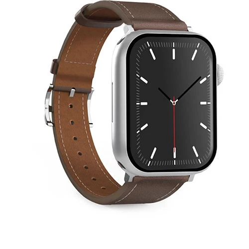 Bracelete Couro Puro Florence para Apple Watch 42/44/45/46/49mm - Castanho