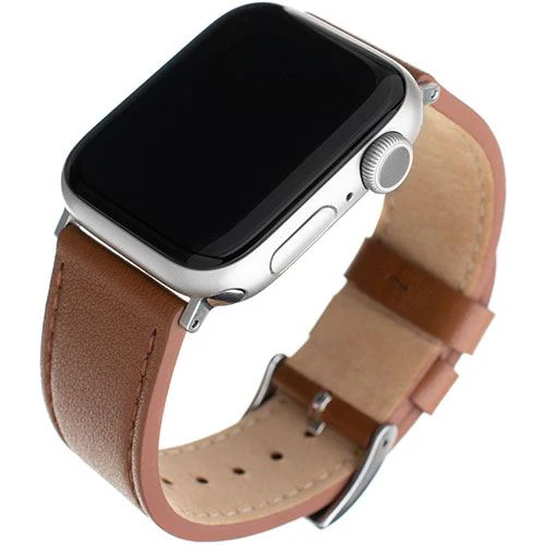 Bracelete Pele Fixed para Apple Watch 42mm | 44mm | 45mm - Castanho