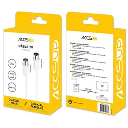Cabo Antena Coaxial Accsup 2m - Branco - Image 2