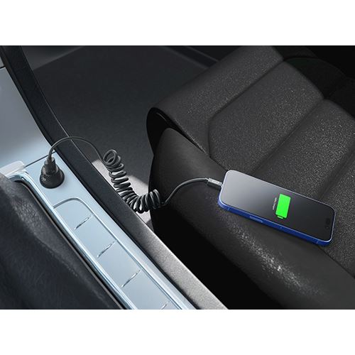 Cabo Espiral Cellularline Drive USB / USB-C 1.2m - Preto - Image 2