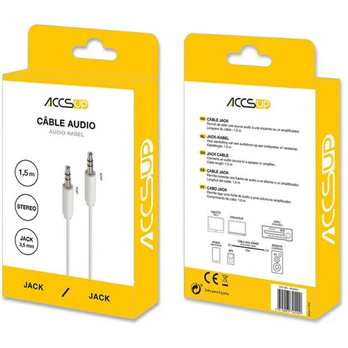 Cabo Jack 3.5mm Accsup 1.5m - Branco - Image 2
