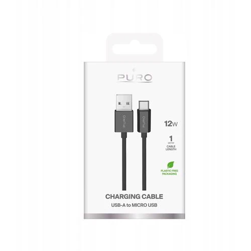 Cabo TPE Puro USB / Micro USB 1m - 12W - Preto - Image 2