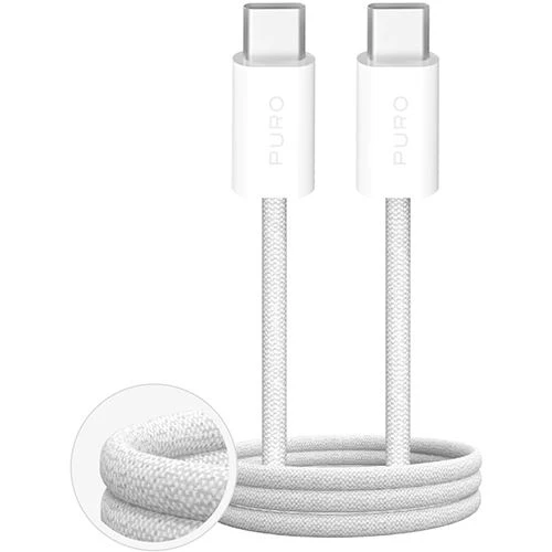 Cabo TPE USB-C Puro Fabrik 1m - Branco