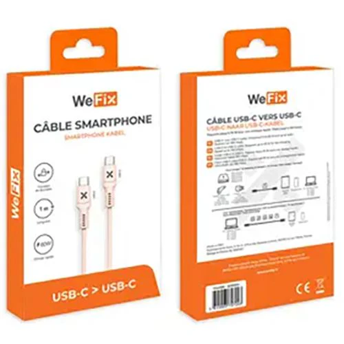Cabo USB-C WeFix 1m - Rosa - Image 2