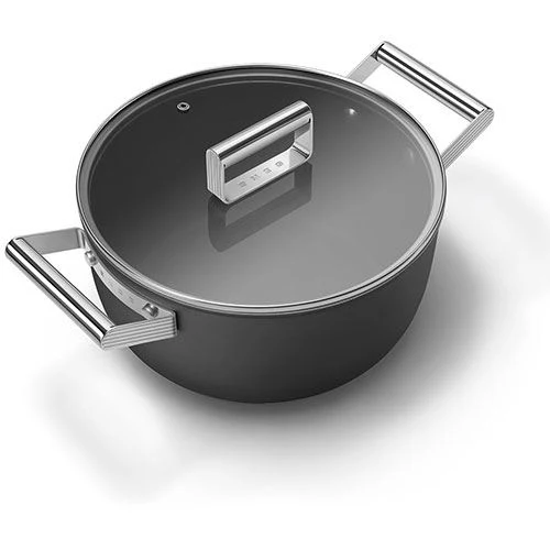 Caçarola Antiaderente Smeg Anni 50 CSF2412BLM | 24cm - Preto