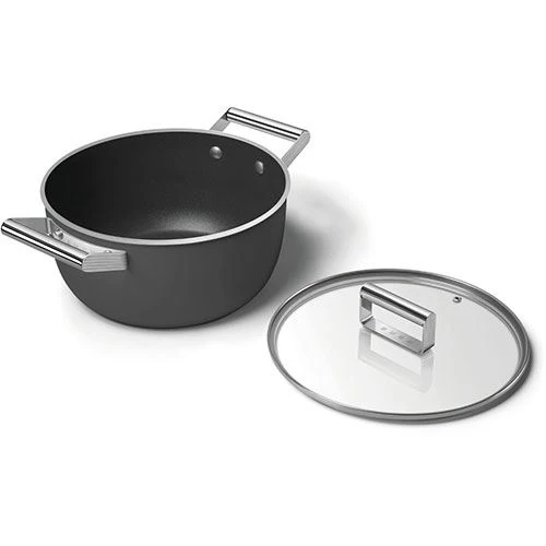 Caçarola Antiaderente Smeg Anni 50 CSF2412BLM | 24cm - Preto - Image 10