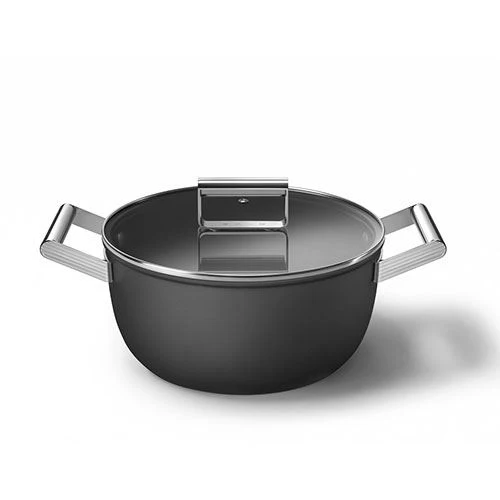 Caçarola Antiaderente Smeg Anni 50 CSF2412BLM | 24cm - Preto - Image 6