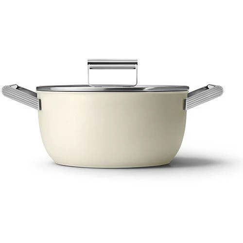 Caçarola Antiaderente Smeg Anni 50 CSF2412CRM | 25cm - Creme - Image 2