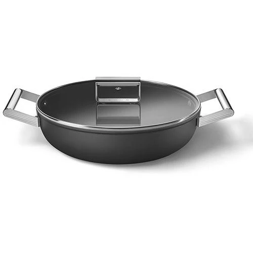 Caçarola Baixa Antiaderente Smeg Anni 50 DPF2812BLM | 28cm - Preto - Image 6
