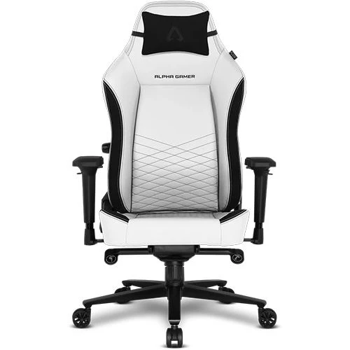 Cadeira Gaming Alpha Gamer Alegra Pele Sintética PU - Branco