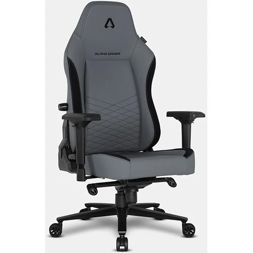 Cadeira Gaming Alpha Gamer Alegra Pele Sintética PU - Cinzento - Image 4
