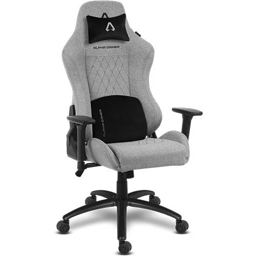 Cadeira Gaming Alpha Gamer Gaia V2 | Tecido - Cinzento Claro - Image 3