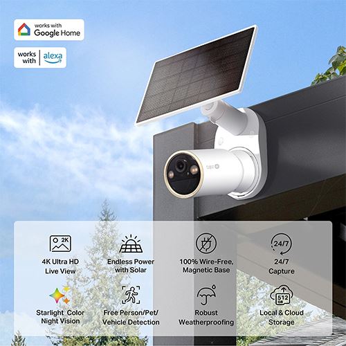 Câmara de Segurança com Painel Solar TP-Link Tapo C460 KIT - 4K - Wi-Fi - Image 4