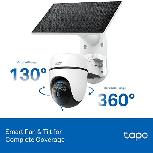 Câmara de Segurança Inteligente TP-Link TC90 KIT | Wi-Fi Exterior Pan/Tilt + Painel Solar - Image 9